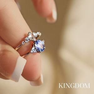 Periwinkle Sapphire Engagement Ring